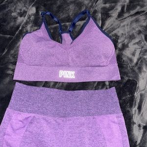 Victoria Secret Pink Biker Shorts and Sports Bra